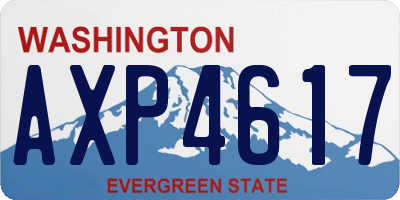 WA license plate AXP4617