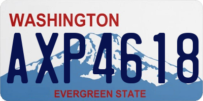 WA license plate AXP4618