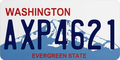 WA license plate AXP4621