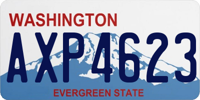 WA license plate AXP4623