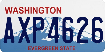 WA license plate AXP4626