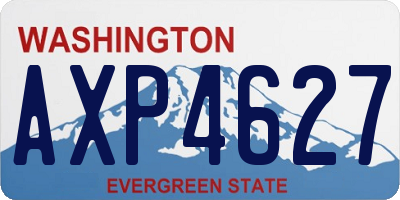 WA license plate AXP4627