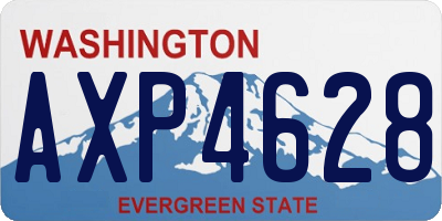 WA license plate AXP4628