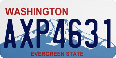 WA license plate AXP4631