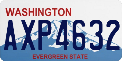 WA license plate AXP4632