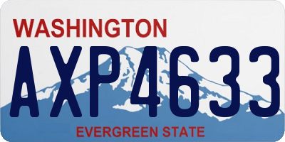 WA license plate AXP4633