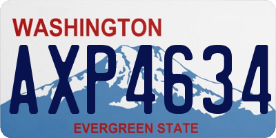 WA license plate AXP4634