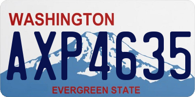 WA license plate AXP4635