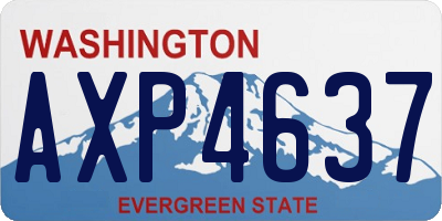 WA license plate AXP4637