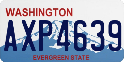 WA license plate AXP4639