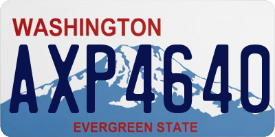 WA license plate AXP4640
