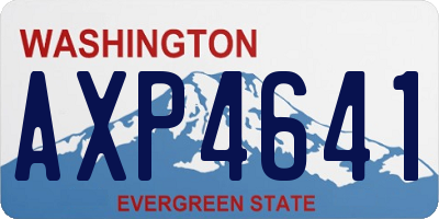 WA license plate AXP4641