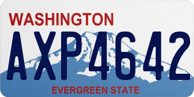 WA license plate AXP4642