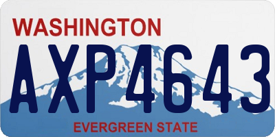 WA license plate AXP4643