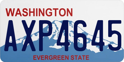 WA license plate AXP4645