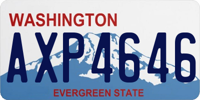 WA license plate AXP4646