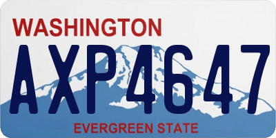 WA license plate AXP4647
