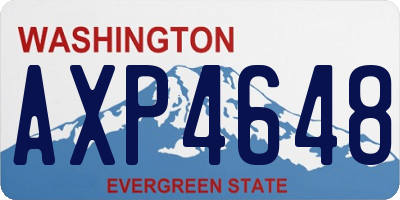 WA license plate AXP4648