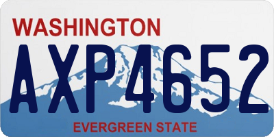 WA license plate AXP4652
