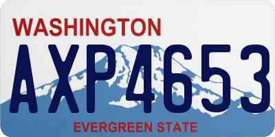 WA license plate AXP4653