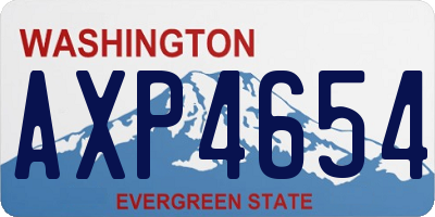 WA license plate AXP4654