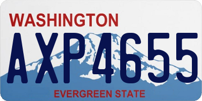 WA license plate AXP4655