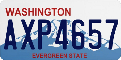 WA license plate AXP4657