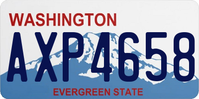 WA license plate AXP4658