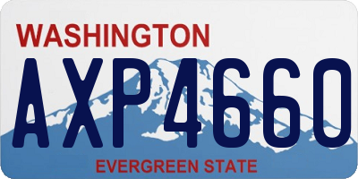 WA license plate AXP4660