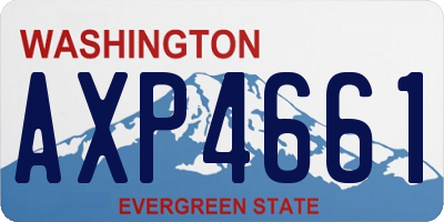 WA license plate AXP4661