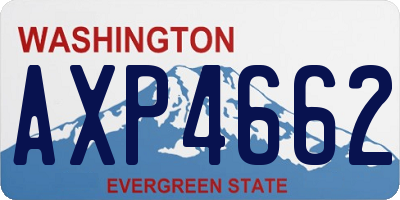 WA license plate AXP4662