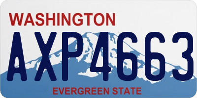 WA license plate AXP4663
