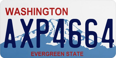 WA license plate AXP4664