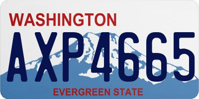 WA license plate AXP4665