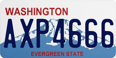 WA license plate AXP4666
