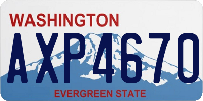 WA license plate AXP4670
