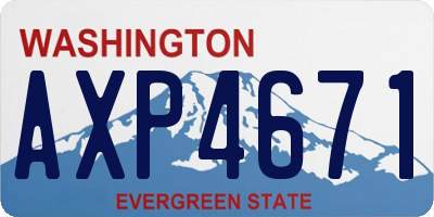 WA license plate AXP4671
