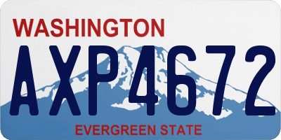 WA license plate AXP4672