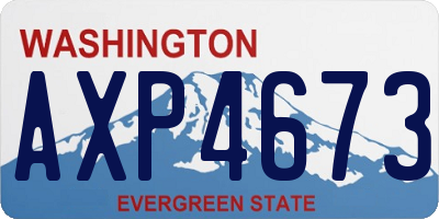 WA license plate AXP4673