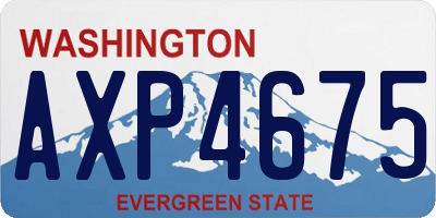 WA license plate AXP4675
