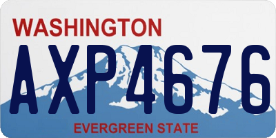 WA license plate AXP4676