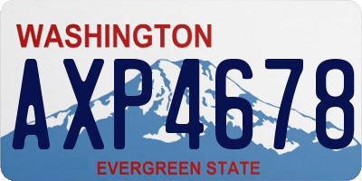 WA license plate AXP4678