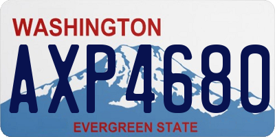 WA license plate AXP4680