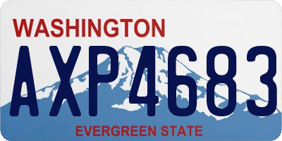 WA license plate AXP4683