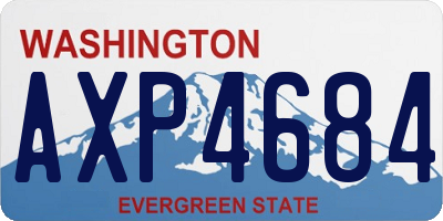WA license plate AXP4684