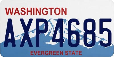 WA license plate AXP4685