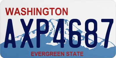 WA license plate AXP4687