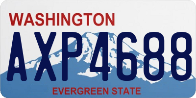 WA license plate AXP4688