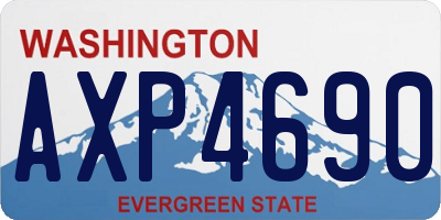 WA license plate AXP4690