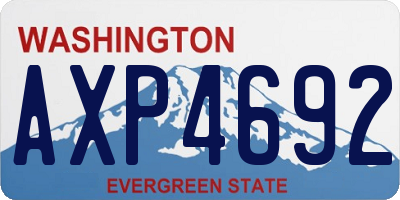 WA license plate AXP4692